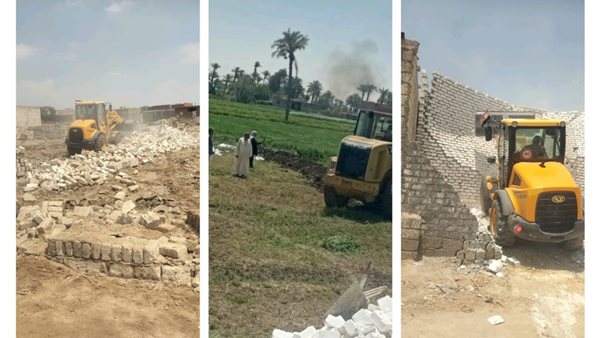 إزالة 32 تعديًا على أراضٍ في بني سويف والفشن وناصر ثاني أيام عيد الأضحى