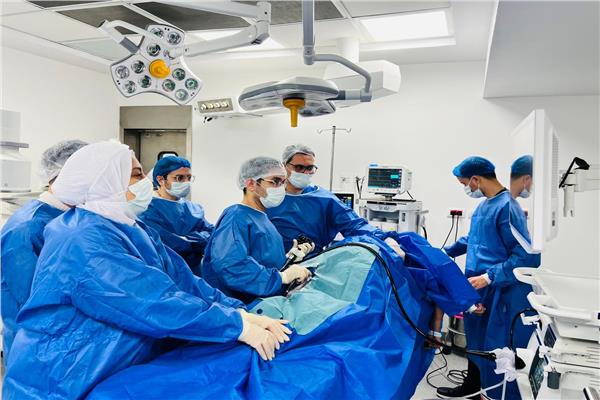 استئصال ورم ضخم من مريضة بمجمع الشفاء الطبي في بورسعيد