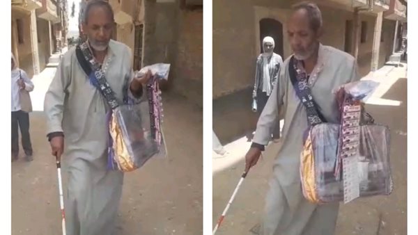 عم حسين بائع كفيف في بني سويف يطمح لتحقيق أحلامه