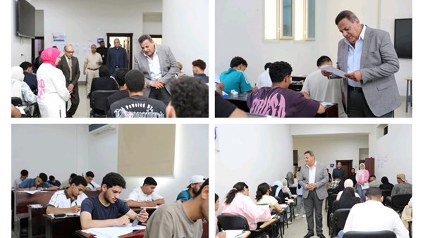 هنري حنا يتفقد امتحانات الفصل الثاني ببني سويف