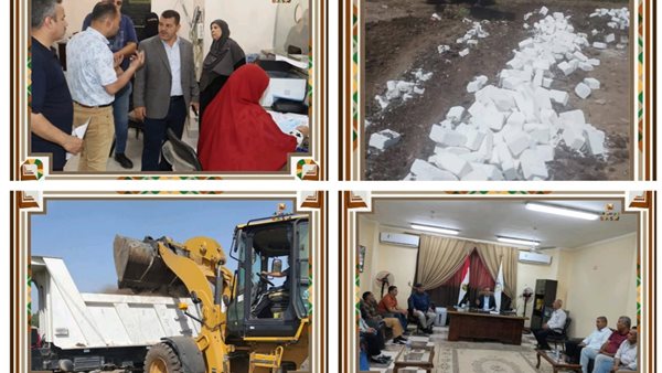 إزالة تعديات وبناء غير قانوني في بني سويف