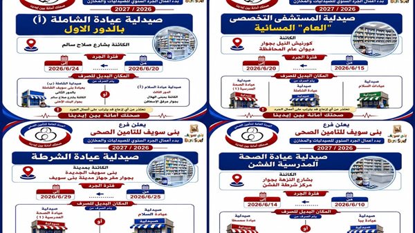 تأمين صحي بني سويف يحدد جهات صرف بديلة للأدوية