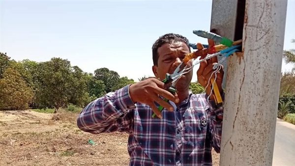 رفع كفاءة إنارة طريق الكيلو 46 في حي الجناين بالسويس