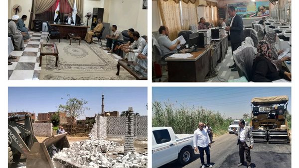 كسح منازل بقرية دلهانس في بني سويف بسبب مياه مجهولة المصدر