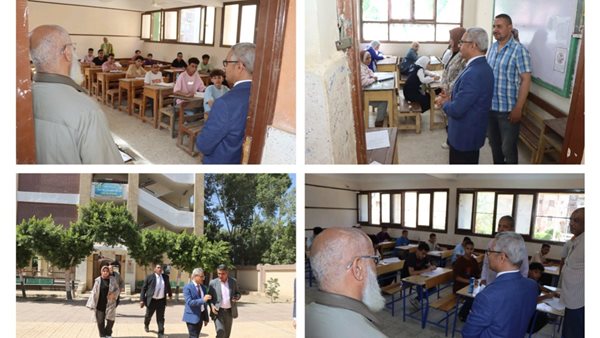محافظ بني سويف يتفقد امتحانات الشهادة الإعدادية في يومها الأول