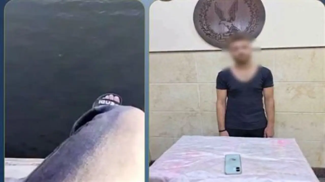 مفاجأة تكشف تفاصيل فيديو شاب فوق سور المجرى المائي في البحيرة