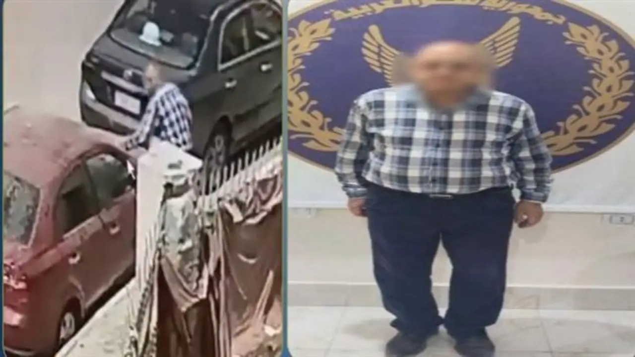 ضبط عاطل بعد ظهوره في فيديو يحطم زجاج سيارة لسرقتها في سوهاج