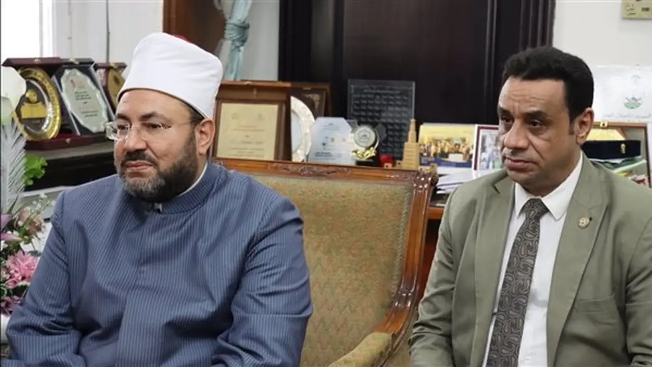 رئيس جامعة الإسكندرية يستقبل أمين مجمع البحوث الإسلامية قبيل افتتاح الأسبوع الدعوي الثاني والعشرين