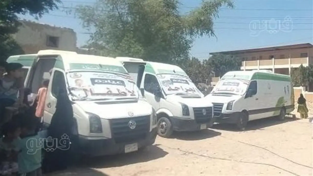 3700 خدمة طبية مجانية في قافلة بجزيرة أبو صالح بمركز ناصر ببني سويف