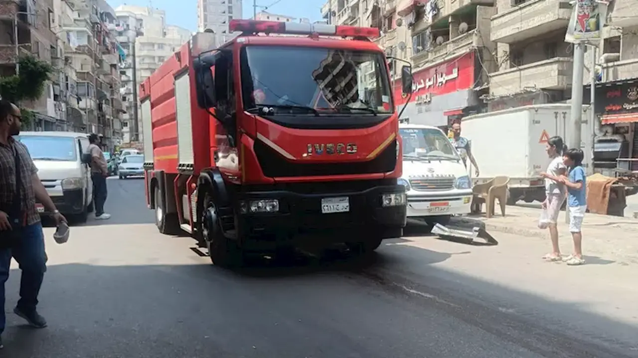 إصابة سيدتين في حريق داخل عقار بالعصافرة بالإسكندرية