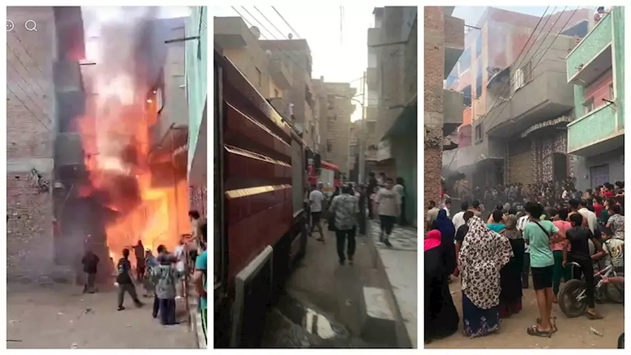 إصابة شخص بحالة اختناق في حريق شقة سكنية بمدينة قليوب – صور