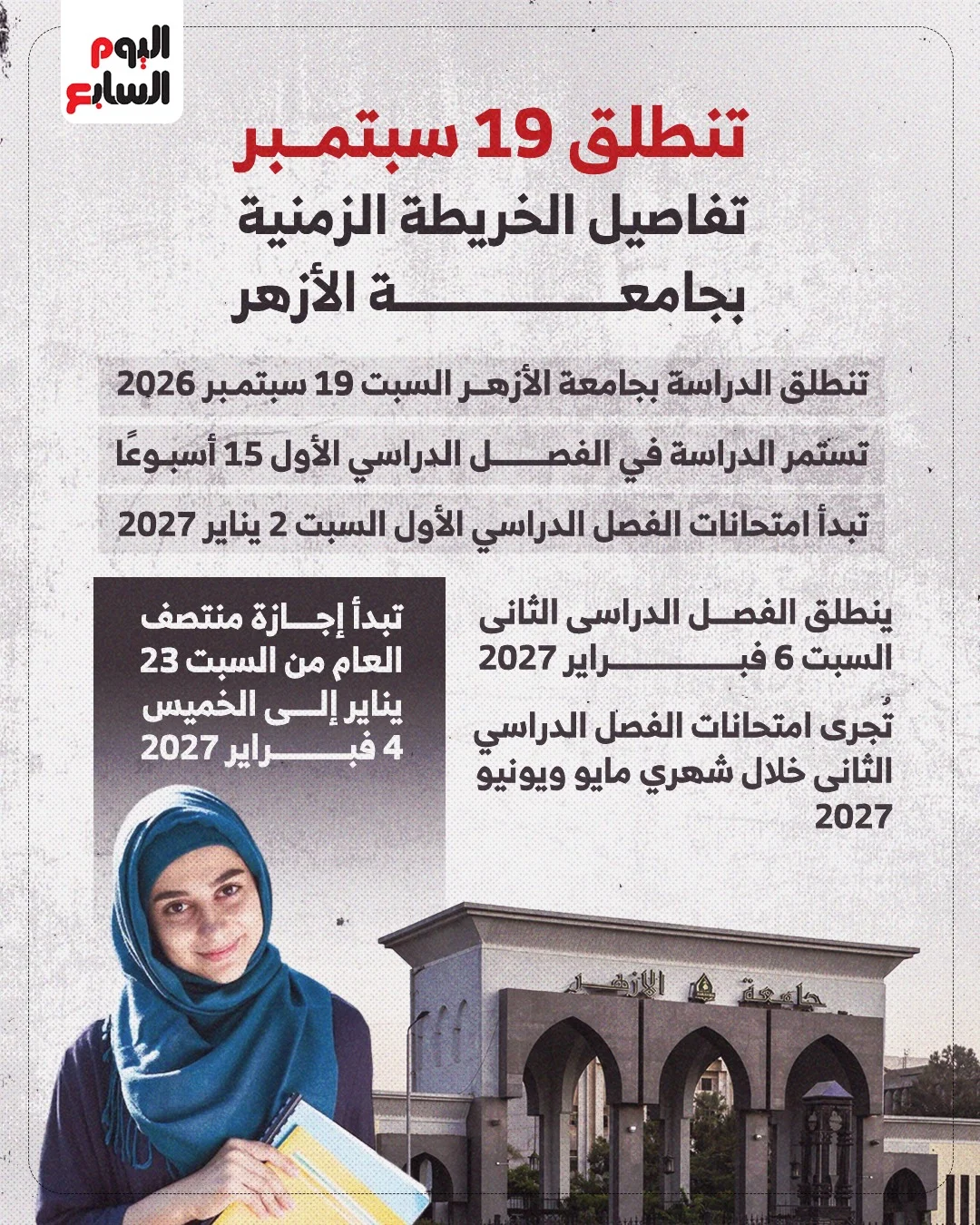 تفاصيل الخريطة الزمنية للدراسة بجامعة الأزهر تفاصيل الخريطة الزمنية للدراسة بجامعة الأزهر