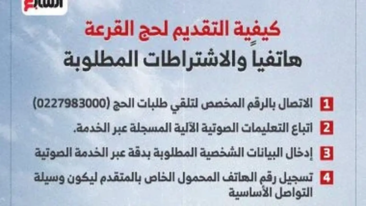 خطوات التقديم لحج القرعة من المنزل بسهولة (إنفوجراف)