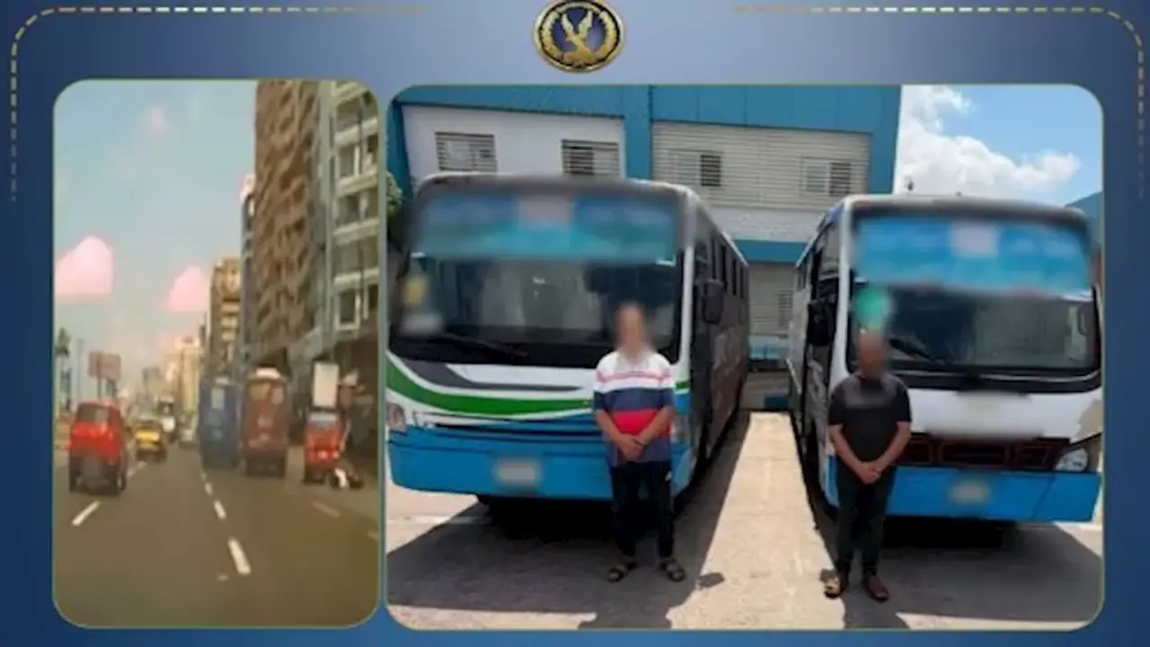 حادث تصادم بالإسكندرية ينتهي بضبط قائدي أتوبيسين بعد مشاجرة على الركاب