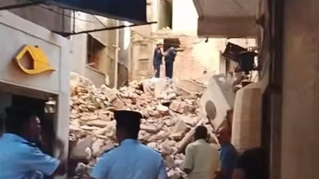 انهيار منزل خالٍ من السكان في الإسكندرية دون إصابات