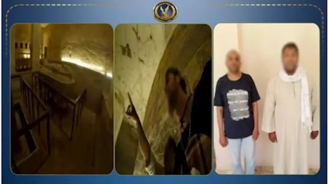 الأمن يضبط حارسين بالآثار بعد فضحهم في فيديو سائح بالأقصر