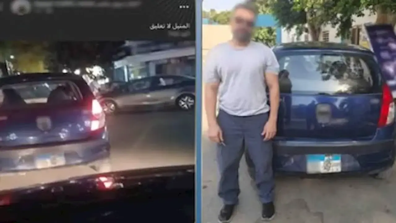 فيديو على فيسبوك يساهم في ضبط سائق طمس لوحات سيارته في القاهرة