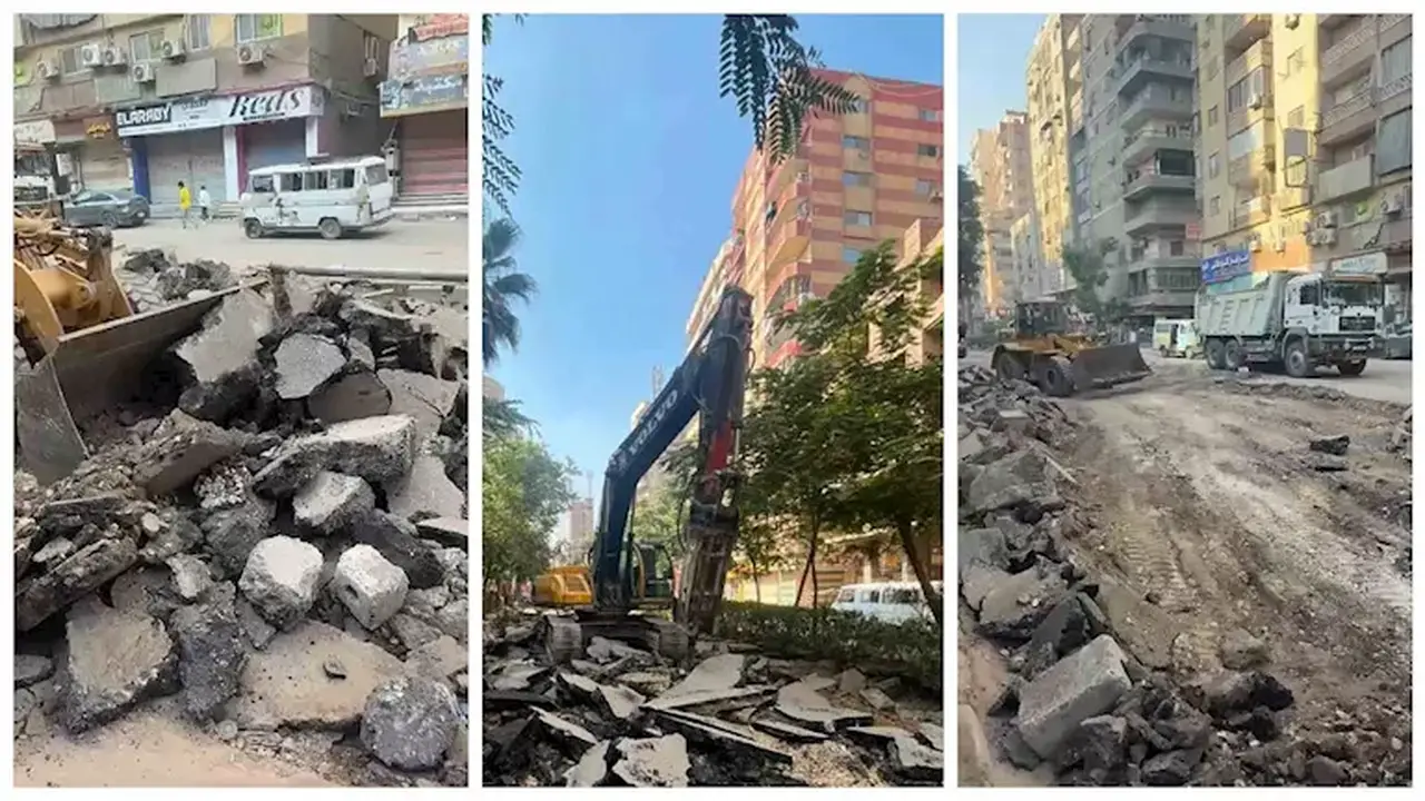محافظ الجيزة يتابع تطوير ورصف شارع كفر طهرمس في بولاق الدكرور