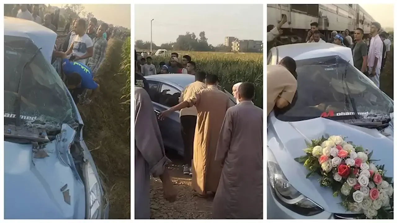 برلماني يطالب بإنشاء مزلقان بعد حادث اصطدام قطار بسيارة عروسين في المنوفية